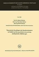 Theoretische Grundlagen der Äquidensitometrie im Hinblick auf die quantitative Auswertung schalloptischer Abbildungen