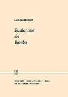 Sozialstruktur des Betriebes : Betriebssoziologie