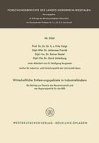 Wirtschaftliche Entleerungsgebiete in Industrieländern : Ein Beitrag zur Theorie der Raumwirtschaft und der Regionalpolitik für die BRD