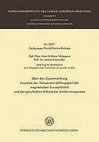 Über den Zusammenhang zwischen der Temperaturabhängigkeit der magnetischen Suszeptibilität und der spezifischen Wärme bei Antiferromagneten