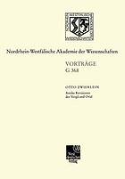 Antike Revisionen des Vergil und Ovid : 427. Sitzung am 15. März 2000 in Düsseldorf