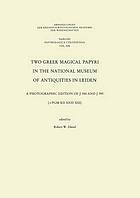 Two Greek Magical Papyri in the National Museum of Antiquities in Leiden : a Photographic Edition of J 384 and 395 (=PGM XII and XIII)