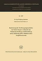 Bestimmung der Strahlungseigenschaften von festen Körpern im Bereich der Temperaturstrahlung und Entwicklung eines vollständig diffus reflektierenden Vergleichsnormals