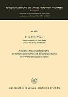 Feldionen-Massenspektrometrie an Kohlenwasserstoffen und Zwischenprodukten ihrer Verbrennungsreaktionen