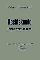 Rechtskunde - leicht verständlich