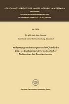 Verformungserscheinungen an der Oberfläche biegewechselbeanspruchter austenitischer Stahlproben bei Raumtemperatur