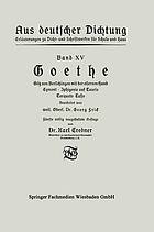 Goethe : Götz von Berlichingen mit der eisernen Hand Egmont · Iphigenie auf Tauris Torquato Tasso