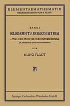 Elementargeometrie : 2. Teil: Der Stoff Bis Zur Untersekunda