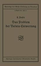 Das problem der valuta-entwertung