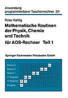 Mathematische Routinen der Physik, Chemie und Technik für AOS-Rechner