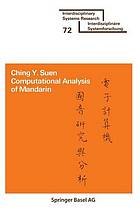 Computational analysis of Mandarin