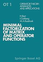 Minimal factorization of matrix and operator functions