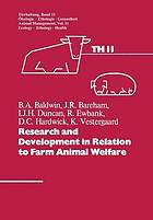 Research and development in relation to farm animal welfare