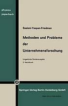 Methoden und Probleme der Unternehmensforschung : Operations Research