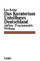 Das Kuratorium Unteilbares Deutschland : Aufbau, Programmatik, Wirkung