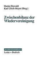 Zwischenbilanz der Wiedervereinigung Strukturwandel und Mobilität im Transformationsprozess