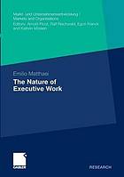 The nature of executive work : a case study