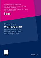 Preiskomplexität : Gestaltungsmerkmale, Kundenwahrnehmung und Auswirkungen