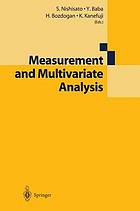 Measurement and multivariate analysis