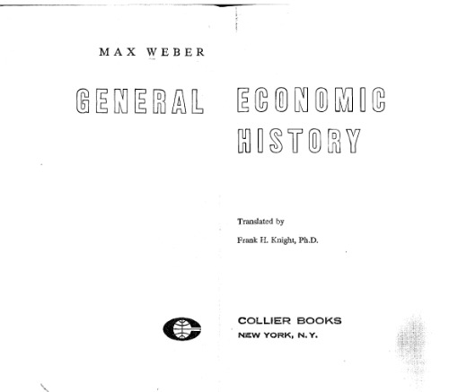 General Economic History