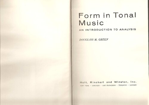 Form in Tonal Music