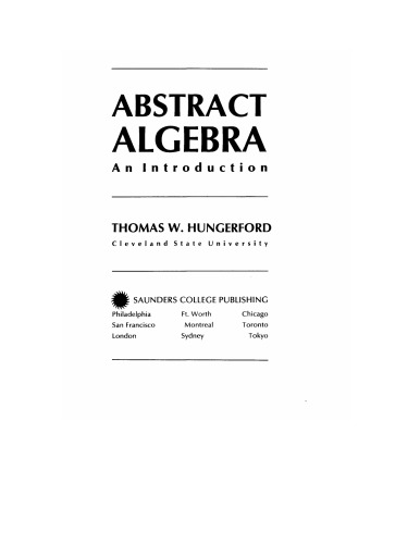 Abstract Algebra