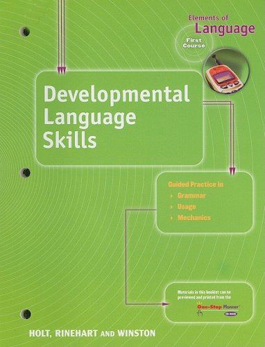 Elements of Language Developmental Language Skills, First Course