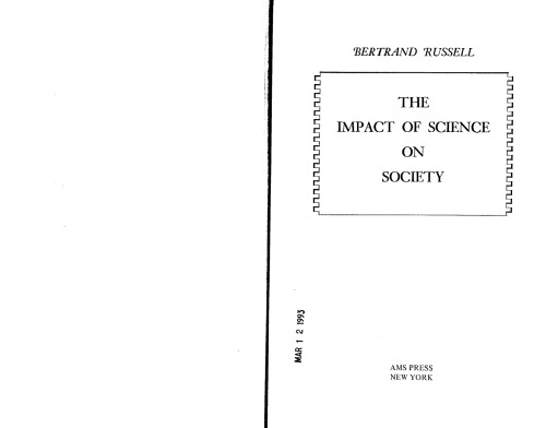 Impact of Science on Society