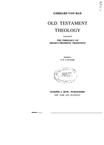 Old Testament Theology, 2 Vols