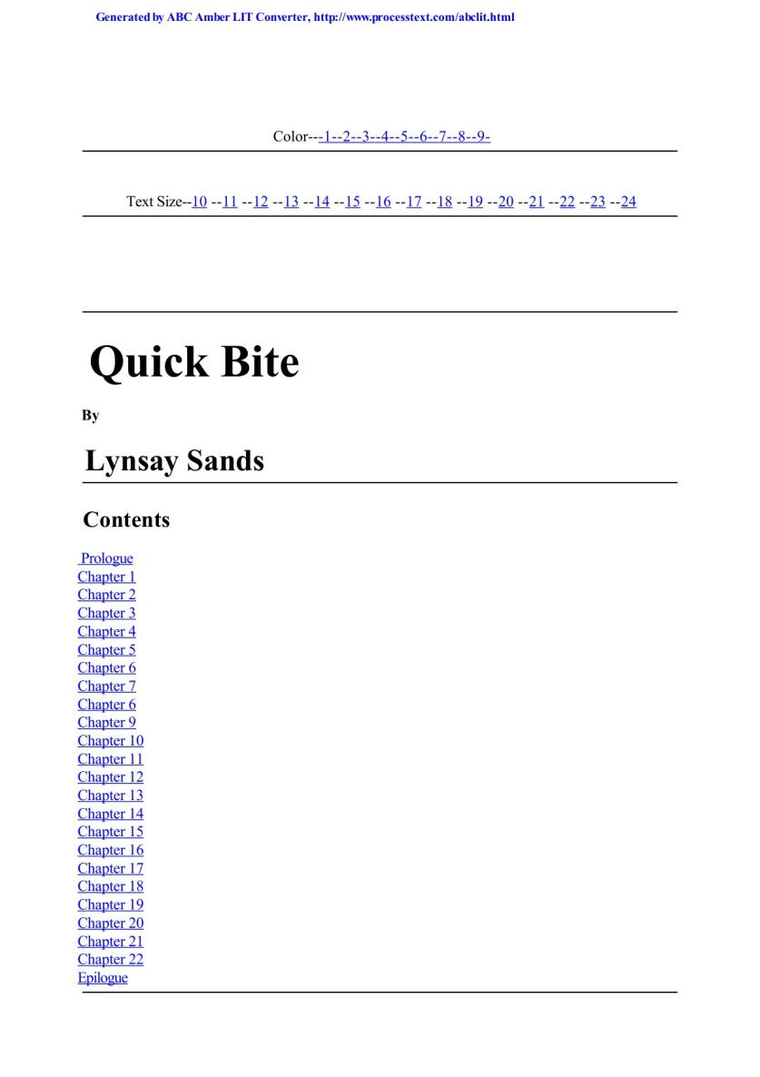 A Quick Bite (Argeneau Vampires, Book 1)