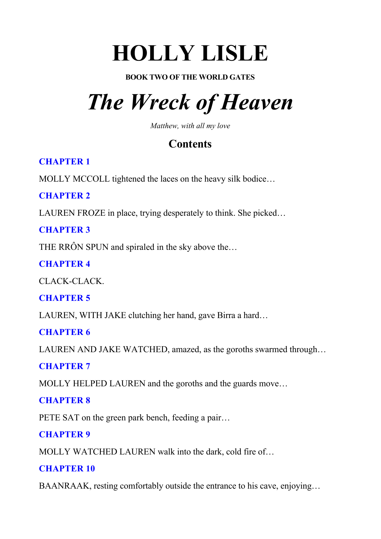 The Wreck of Heaven