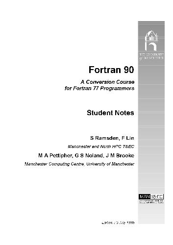 Programmer's Guide To Fortran 90