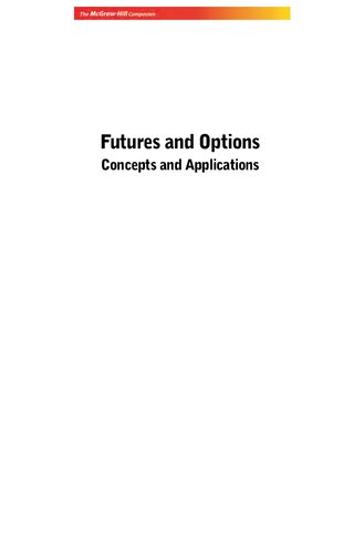 Futures And Options : Concepts And Applications