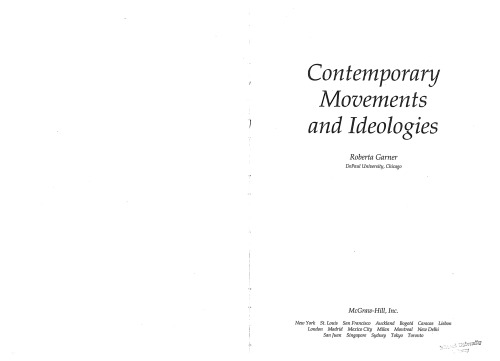 Contemporary Movements and Ideologies