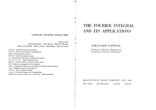 Fourier Integral and Its Applications