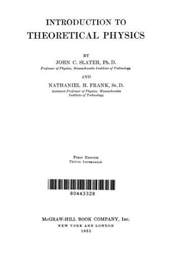 Introduction to Theoretical Physics
