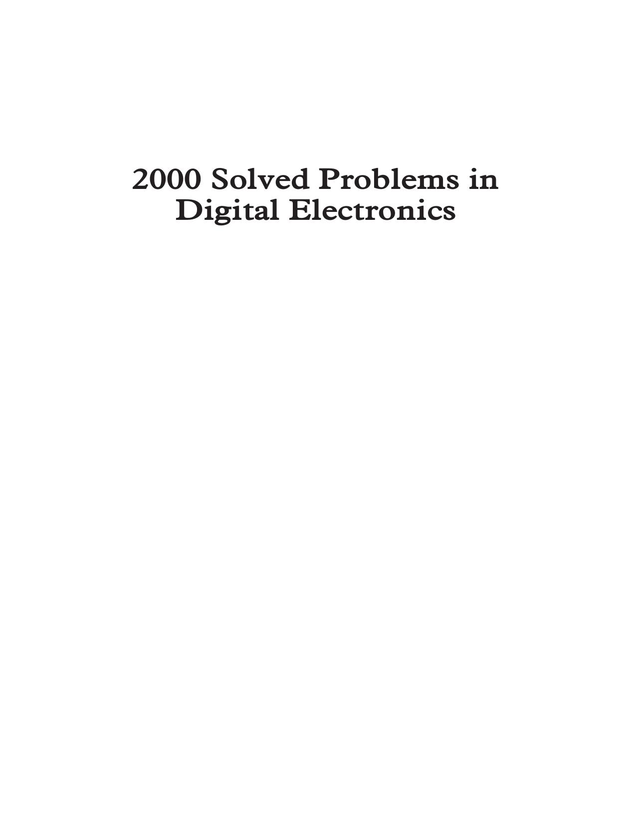 2000 Solved Problems in Digital Electron