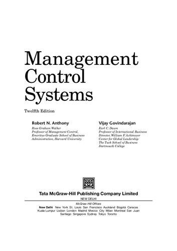 Management Control Systems