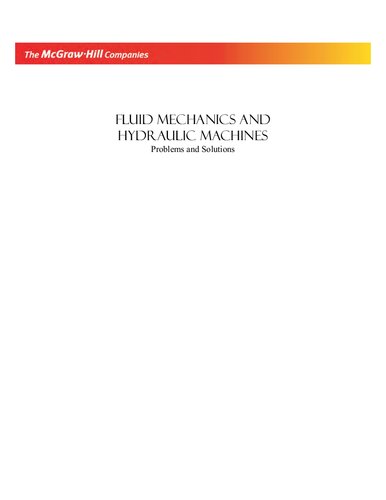 Fluid Mechanics and Hydraulic Machines