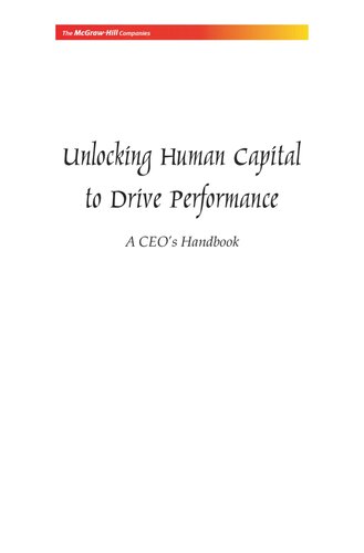 Unlocking Human Capital to drive Performance