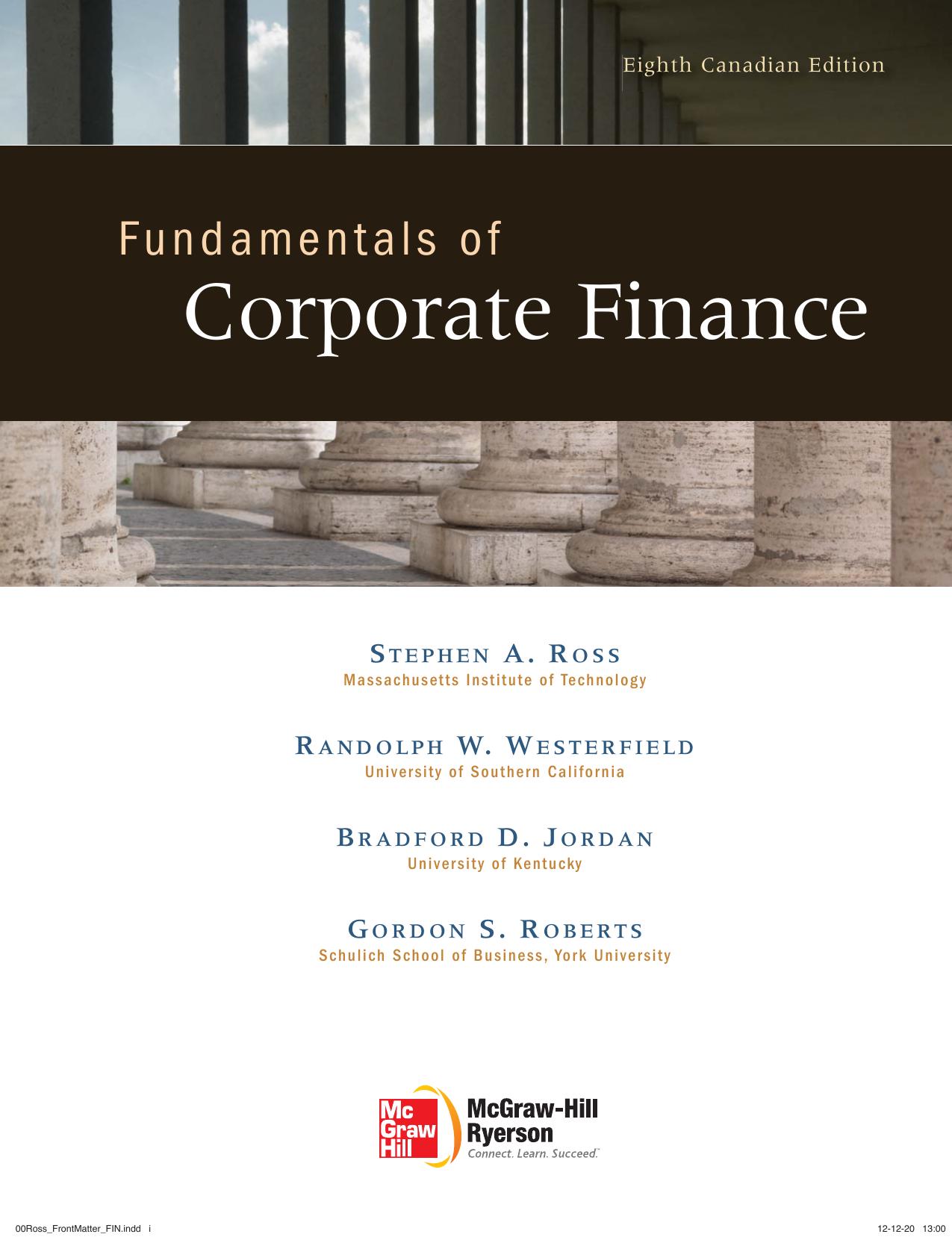 Fundamentals of Corporate Finance