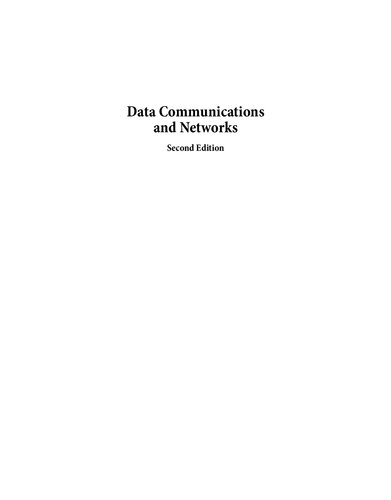 Data Communications and Networks -2nd Edition