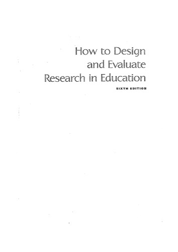 How to Design and Evaluate Research in Education with PowerWeb