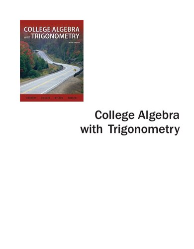 College Algebra with Trigonometry