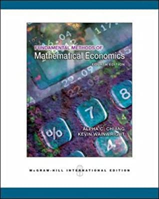 Fundamental Methods of Mathematical Economics