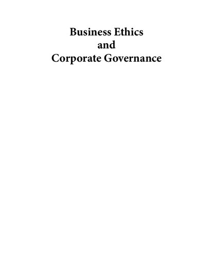 Business Ethics and Corporate Governance