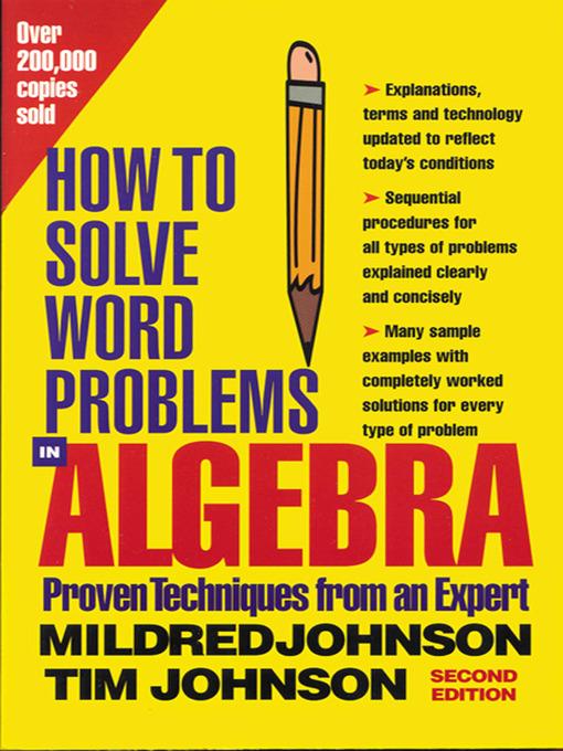 How to Solve Word Problems in Algebra, 2nd Edition