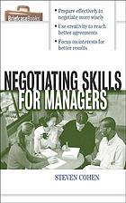 Negotiating Skills for Managers