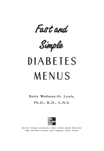 Fast and Simple Diabetes Menus