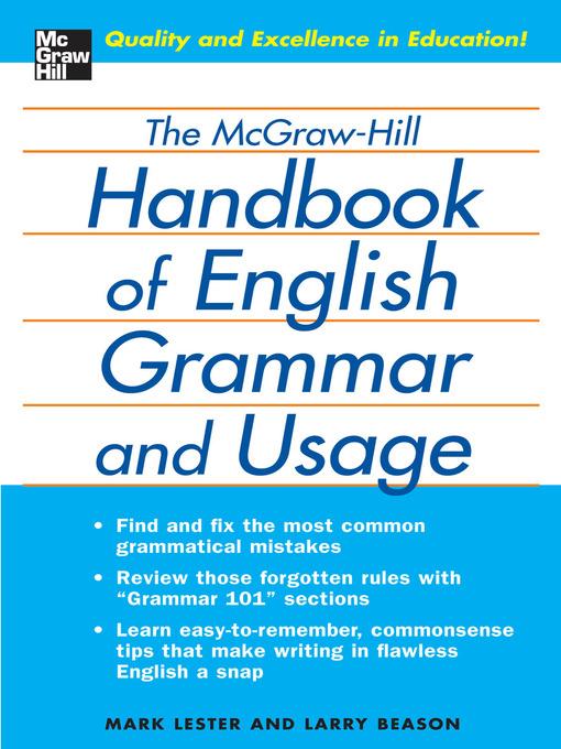 The McGraw-Hill Handbook of English Grammar and Usage